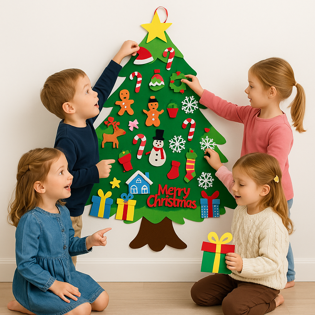 Árbol Navidad fieltro (32pcs)
