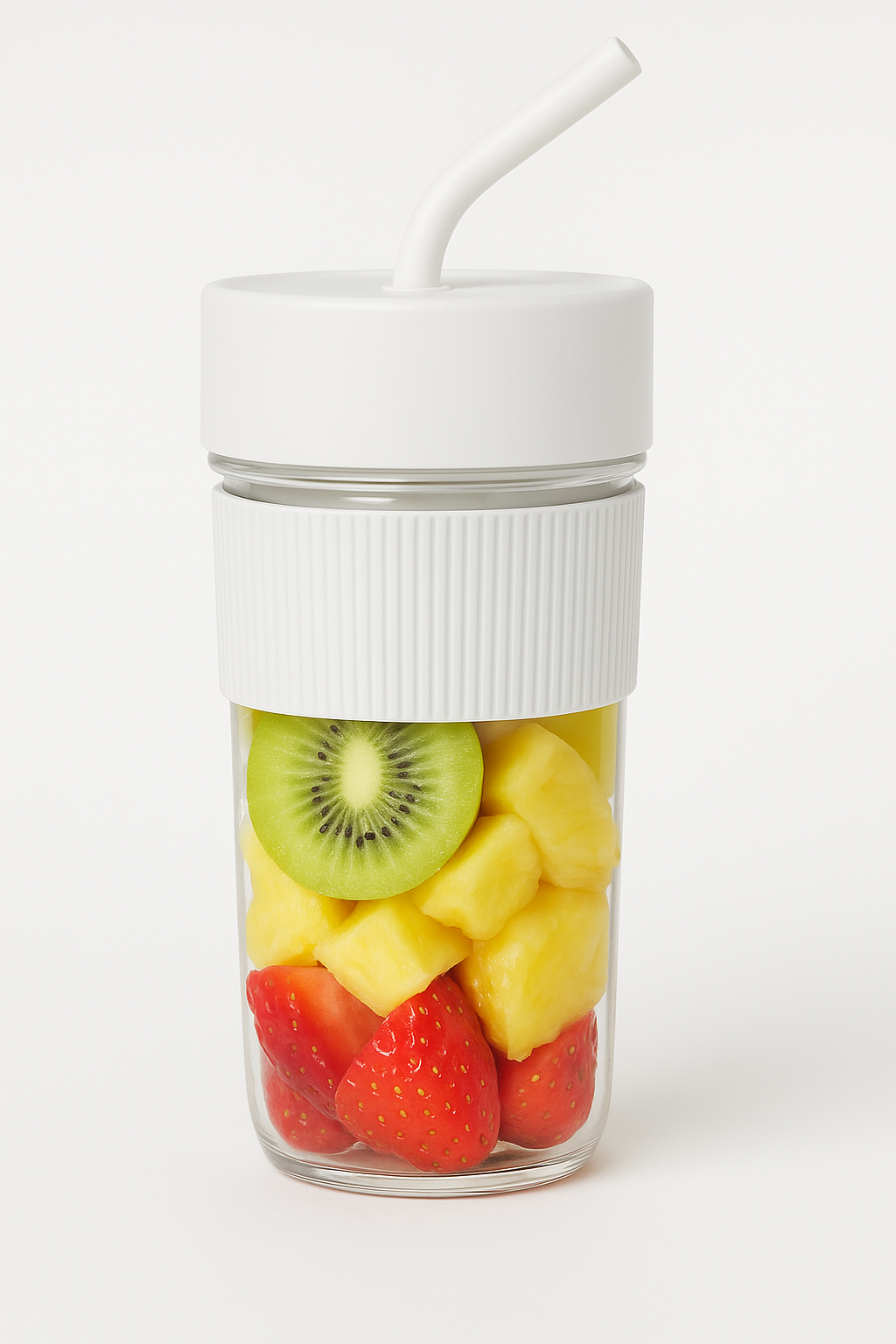 Batidora portátil con pajita