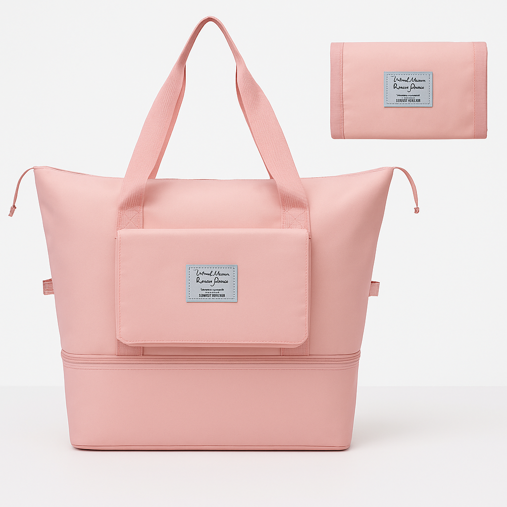 Bolso Totebag Plegable color Rosa