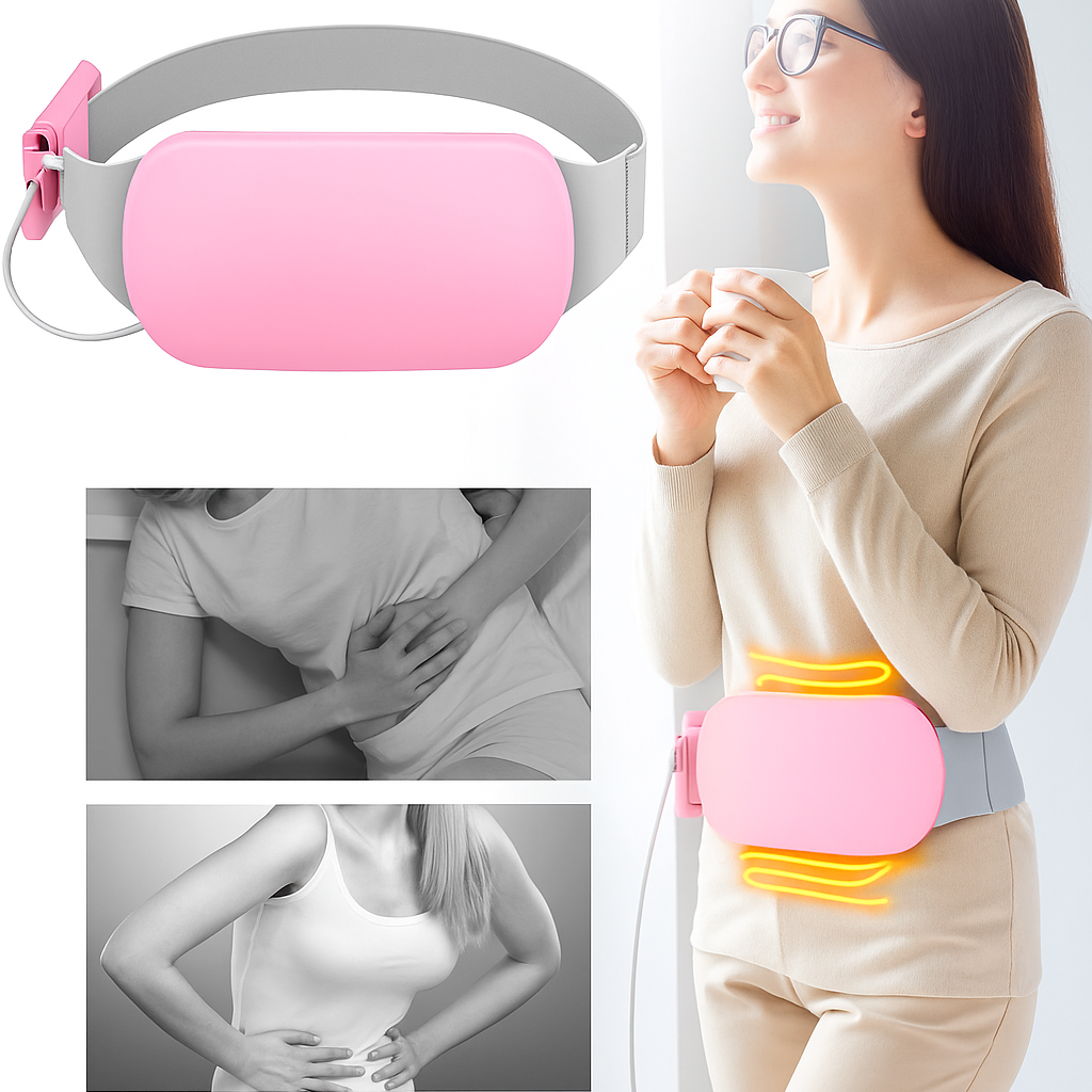 Cinturon calefactado para dolores menstruales y cólicos