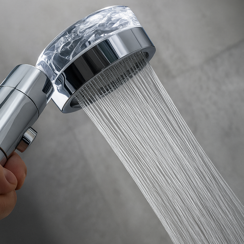 Ducha hélice descalcificadora