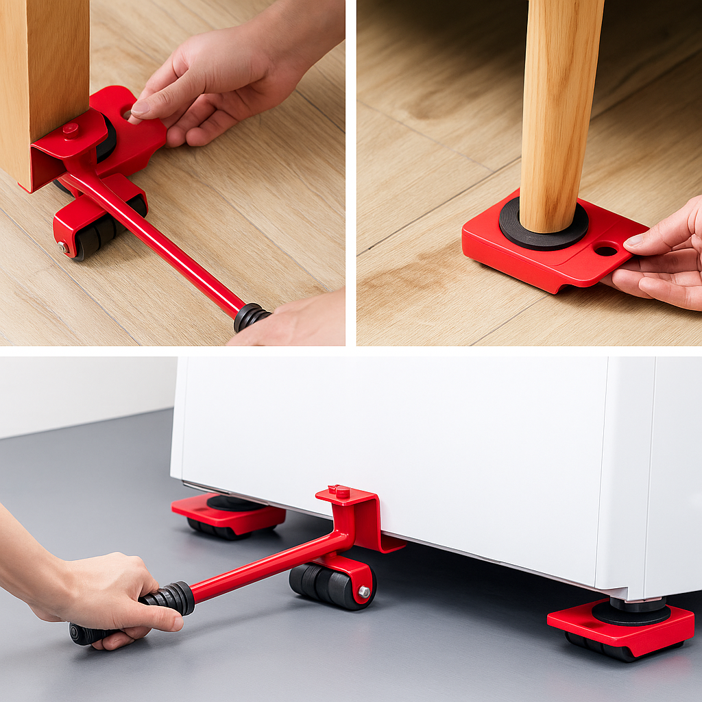 Kit para desplazar y elevar muebles